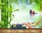 Avikalp MWZ0524 Orange Fishes Flowers Stones Butterflies Plants HD Wallpaper
