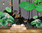 Avikalp MWZ0569 White Flowers Leaves Orange Fishes Flies HD Wallpaper