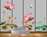 Avikalp MWZ0580 Butterflies Fishes Flowers Flies 3D HD Wallpaper
