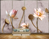 Avikalp MWZ0584 White Pink Flowers HD Wallpaper