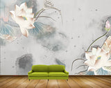 Avikalp MWZ0590 White Flowers 3D HD Wallpaper