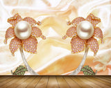 Avikalp MWZ0616 Pinkish Pearl Flowers 3D HD Wallpaper