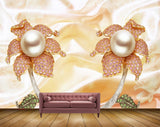 Avikalp MWZ0616 Pinkish Pearl Flowers 3D HD Wallpaper