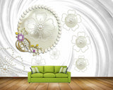 Avikalp MWZ0620 Purple Flowers Leaves 3D HD Wallpaper