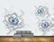 Avikalp MWZ0625 Blue White Flowers HD Wallpaper