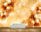 Avikalp MWZ0626 Golden Flowers Leaves HD Wallpaper