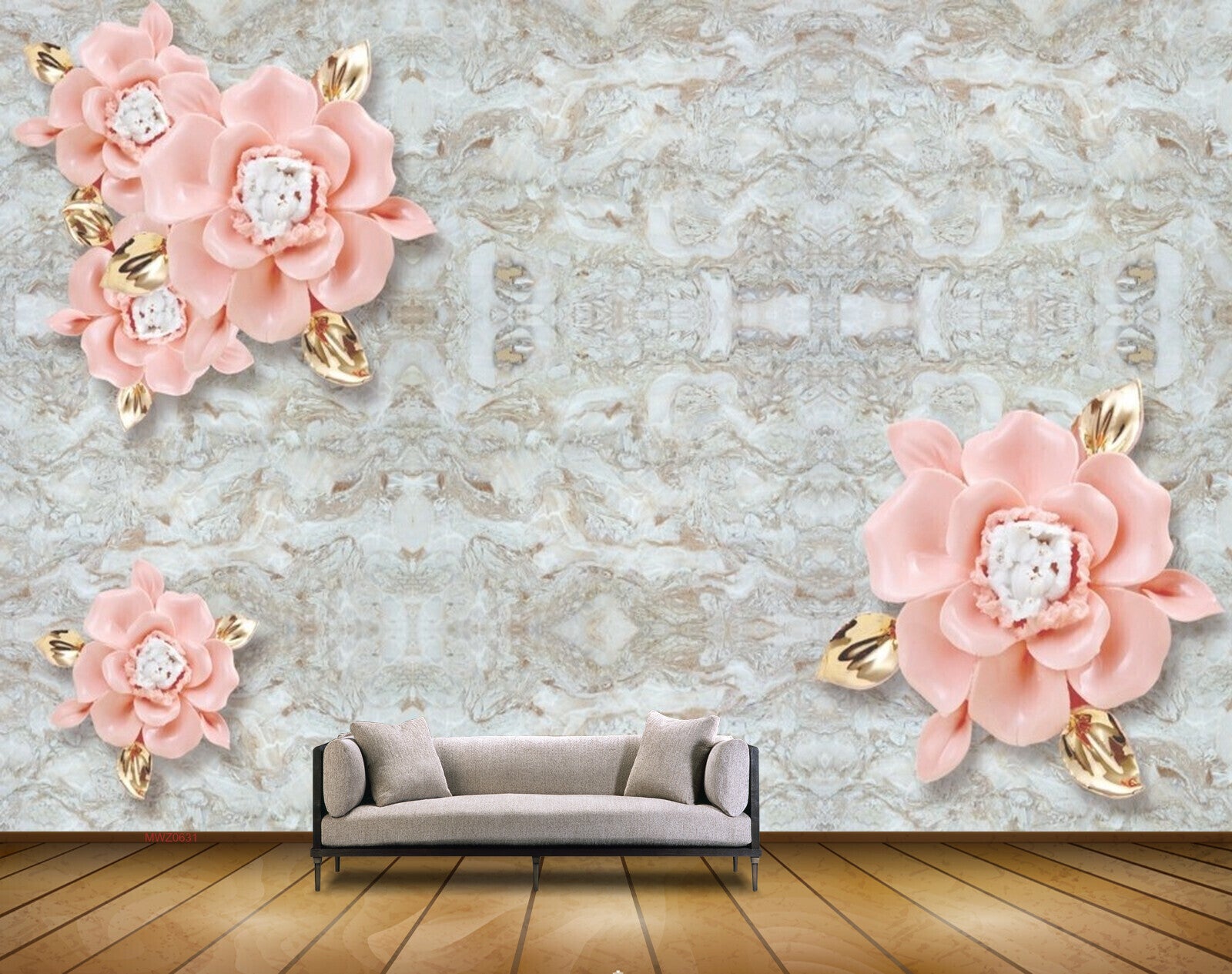Avikalp MWZ0631 Pink Rose Flowers leaves HD Wallpaper