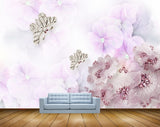 Avikalp MWZ0652 Pinkish White Flowers 3D HD Wallpaper