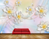 Avikalp MWZ0665 white Yellow Flowers 3D HD Wallpaper