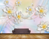 Avikalp MWZ0665 white Yellow Flowers 3D HD Wallpaper