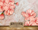 Avikalp MWZ0671 Peach Flowers 3D HD Wallpaper