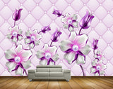 Avikalp MWZ0680 Violet White Flowers HD Wallpaper
