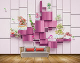 Avikalp MWZ0682 Pink Green Flowers Shell HD Wallpaper
