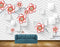 Avikalp MWZ0696 Pink Red Flowers Cranes HD Wallpaper