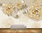 Avikalp MWZ0704 Golden White Flowers HD Wallpaper