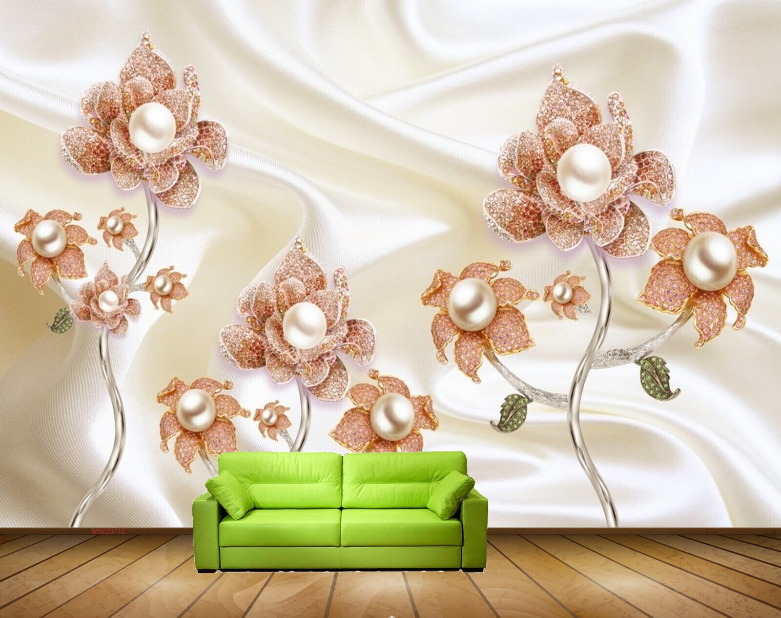 Avikalp MWZ0712 Pink White Flowers HD Wallpaper