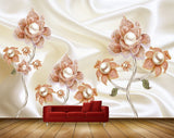 Avikalp MWZ0712 Pink White Flowers 3D HD Wallpaper