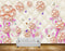 Avikalp MWZ0736 Red White Flowers Butterflies HD Wallpaper