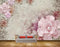Avikalp MWZ0742 Pink White Leaves HD Wallpaper