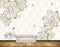 Avikalp MWZ0748 White Flowers Cranes Butterflies HD Wallpaper