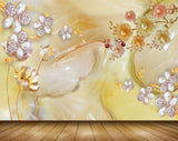 Avikalp MWZ0752 White Yellow Flowers 3D HD Wallpaper