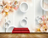Avikalp MWZ0761 Pink White Flowers HD Wallpaper