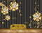 Avikalp MWZ0776 Golden Flowers Birds Butterflies HD Wallpaper