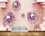 Avikalp MWZ0791 Pink Flowers 3D HD Wallpaper
