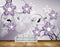 Avikalp MWZ0794 Violet Flowers Butterflies HD Wallpaper