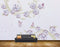 Avikalp MWZ0820 Purple Flowers Butterflies Leaves HD Wallpaper