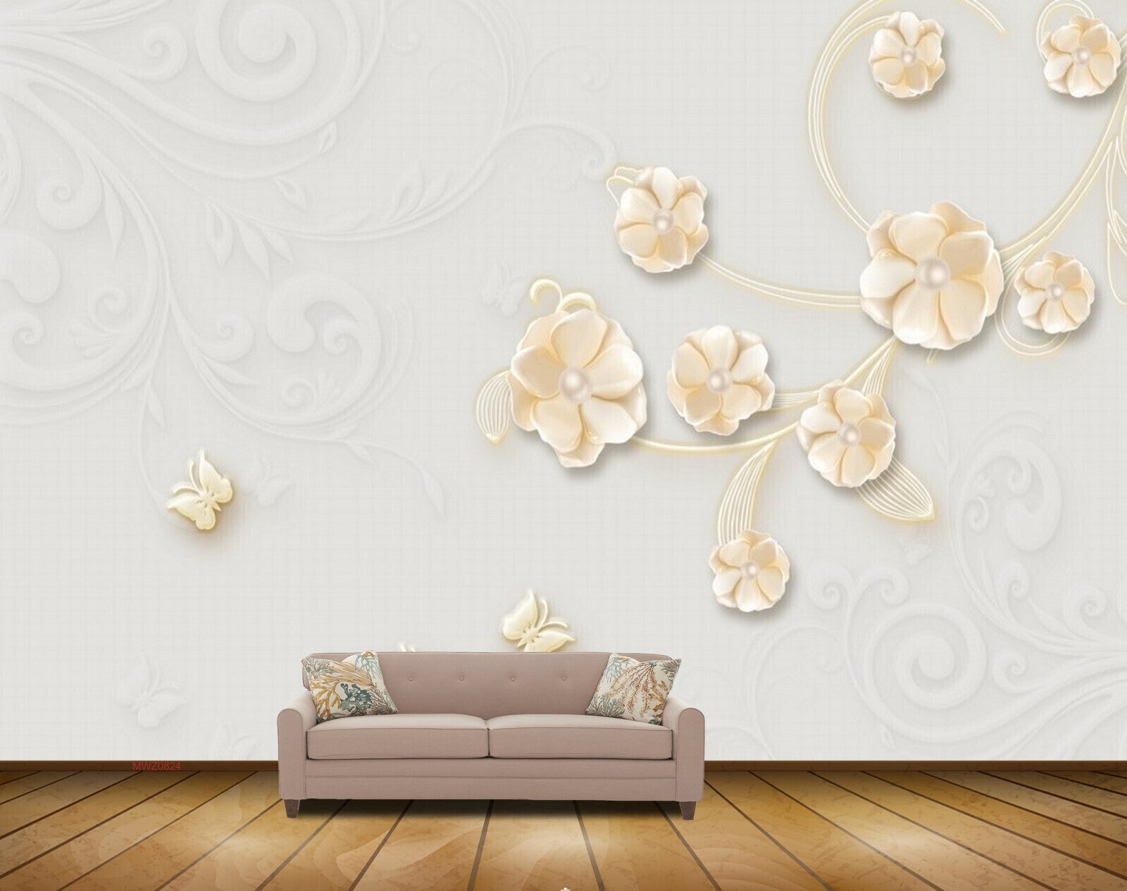 Avikalp MWZ0824 White Yellow Flowers HD Wallpaper