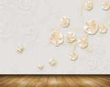 Avikalp MWZ0824 White Yellow Flowers 3D HD Wallpaper