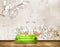 Avikalp MWZ0845 White Flowers Cranes Leaves HD Wallpaper