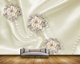 Avikalp MWZ0848 White Flowers 3D HD Wallpaper