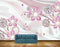 Avikalp MWZ0858 Pink Flowers Butterflies Leaves HD Wallpaper