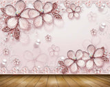 Avikalp MWZ0859 Pink Flowers Plants 3D HD Wallpaper