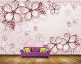 Avikalp MWZ0859 Pink Flowers Plants 3D HD Wallpaper