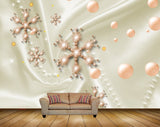 Avikalp MWZ0862 Peach Yellow Flowers HD Wallpaper