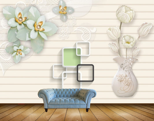 Avikalp MWZ0867 White Yellow Flowers HD Wallpaper