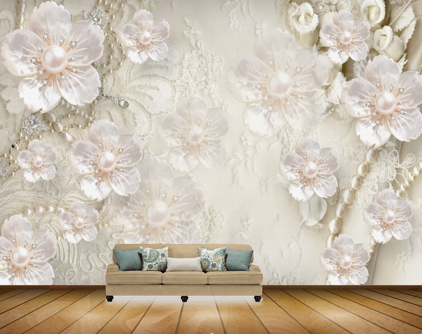 Avikalp MWZ0878 White Flowers HD Wallpaper