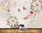 Avikalp MWZ0880 White Flowers Butterflies Leaves HD Wallpaper
