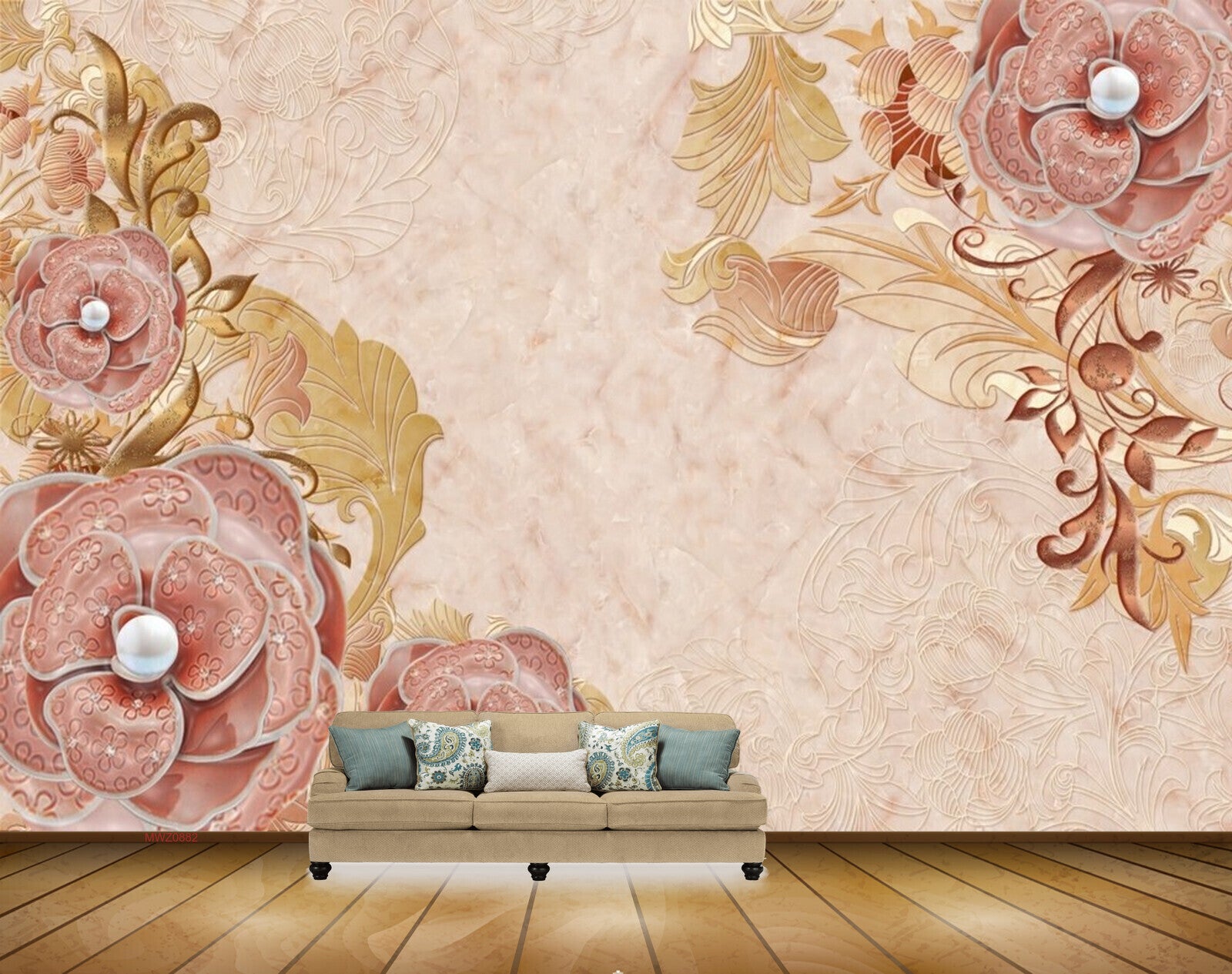 Damask Floral Pattern Royal Wallpaper Illustration Stock Illustration  397163758  Shutterstock
