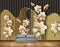 Avikalp MWZ0891 White Golden Flowers HD Wallpaper