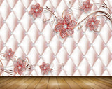 Avikalp MWZ0899 Pink White Flowers 3D HD Wallpaper