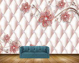 Avikalp MWZ0899 Pink White Flowers 3D HD Wallpaper