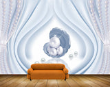 Avikalp MWZ0934 White Blue Pearls Shell HD Wallpaper