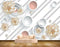 Avikalp MWZ0968 White Golden Flowers HD Wallpaper