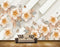 Avikalp MWZ0969 Golden White Flowers Butterflies Leaves HD Wallpaper