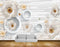 Avikalp MWZ0973 White Flowers Butterflies Leaves HD Wallpaper