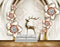 Avikalp MWZ0997 Deer Golden Flowers HD Wallpaper
